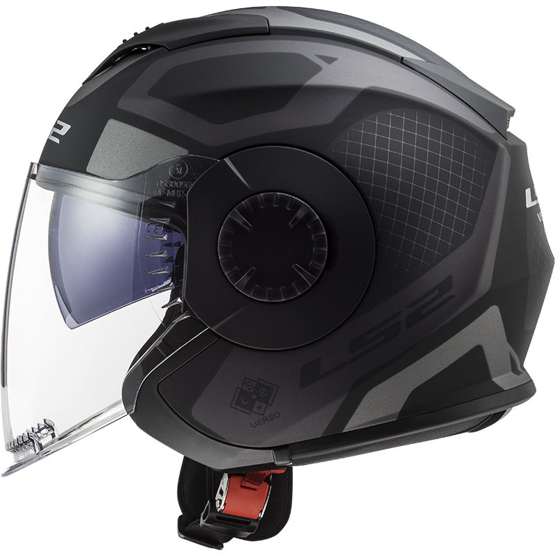 LS2 OF570 VERSO MARKER MATT BLACK TITANIUM XS