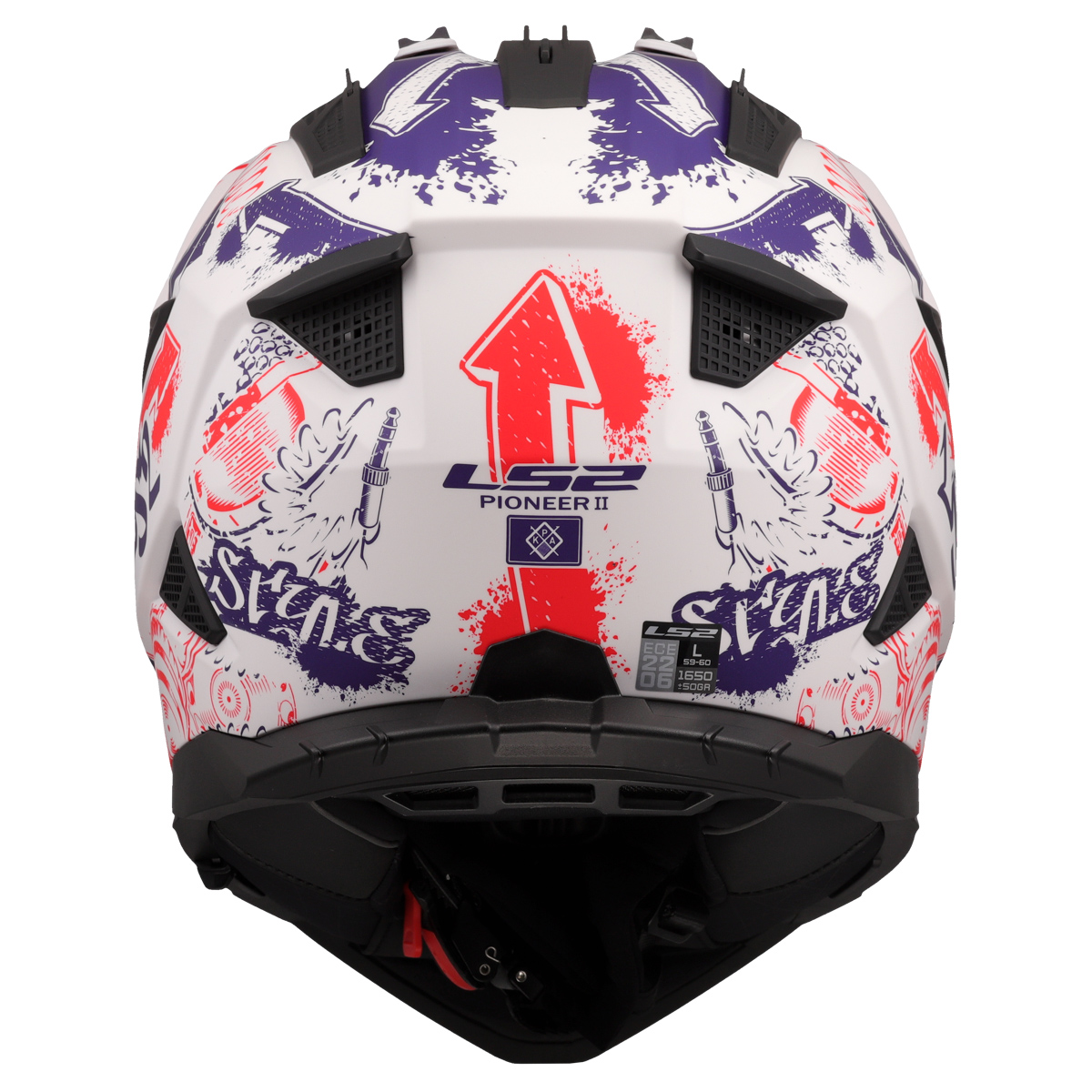 LS2 MX702 PIONEER II FANTASY WHITE RED BLUE-06 S