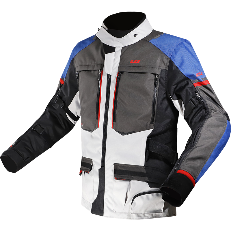 LS2 NORWAY MAN JACKET BLUE BLACK GREY RED 4XL