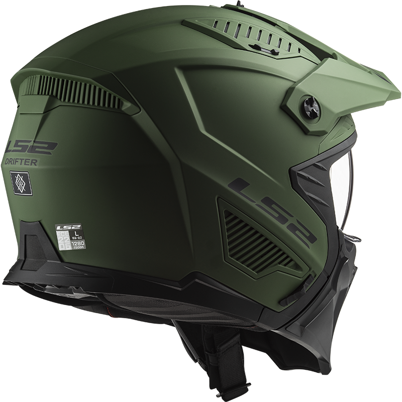 LS2 OF606 DRIFTER SOLID MATT MILITARY GREEN-06 XL