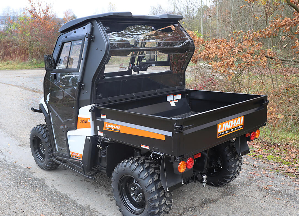 Kabina bez střechy včetně topení pro LINHAI UTV 1100 DIESEL (2022+) pasuje s orig. střechou