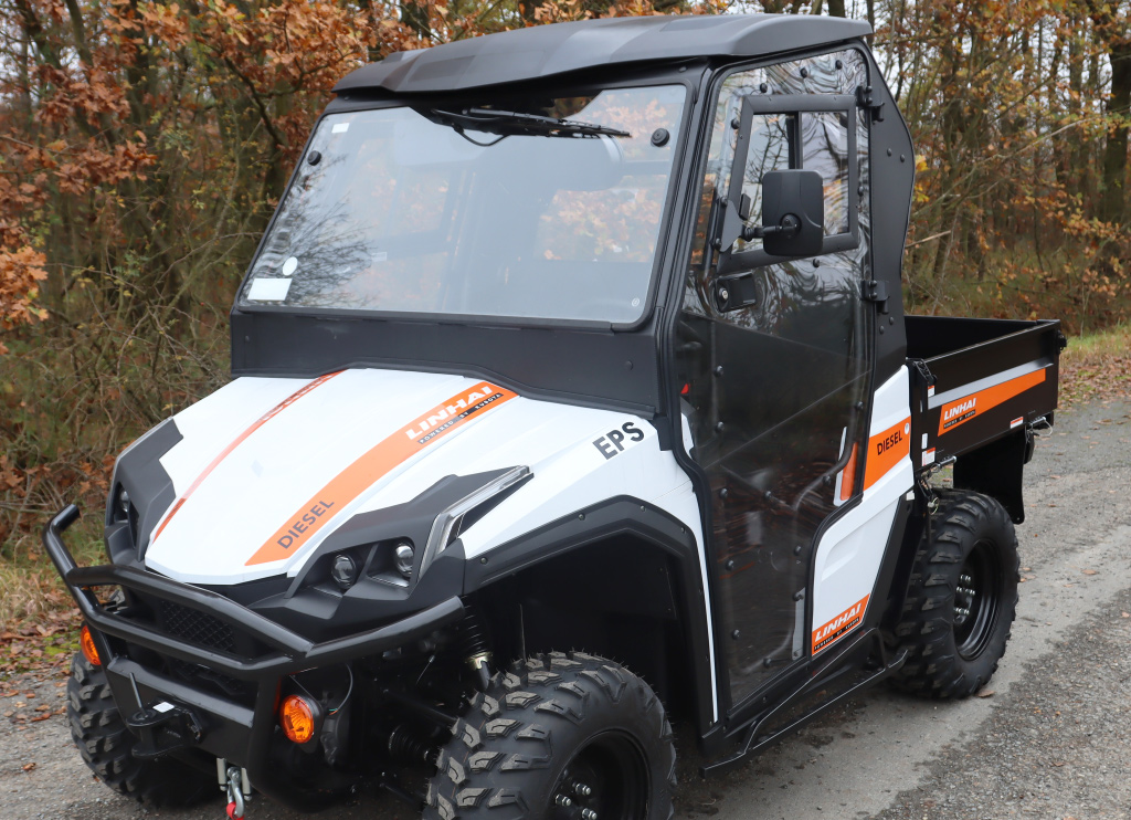 Kabina bez střechy včetně topení pro LINHAI UTV 1100 DIESEL (2022+) pasuje s orig. střechou