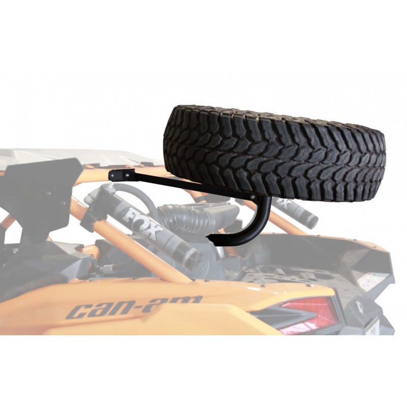 XRW ADJUSTABLE SPARE TIRE CARRIER STL BLACK - CAN-AM MAVERICK X3