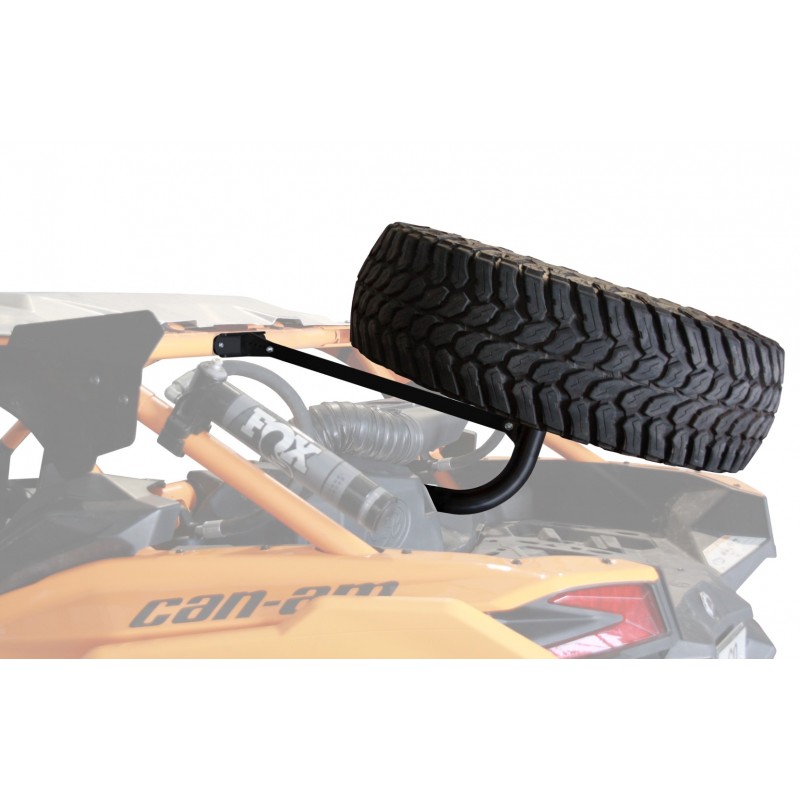 XRW ADJUSTABLE SPARE TIRE CARRIER STL BLACK - CAN-AM MAVERICK X3