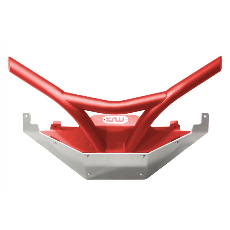 XRW FRONT BUMPER BR25 STL RED - CAN-AM MAVERICK X3