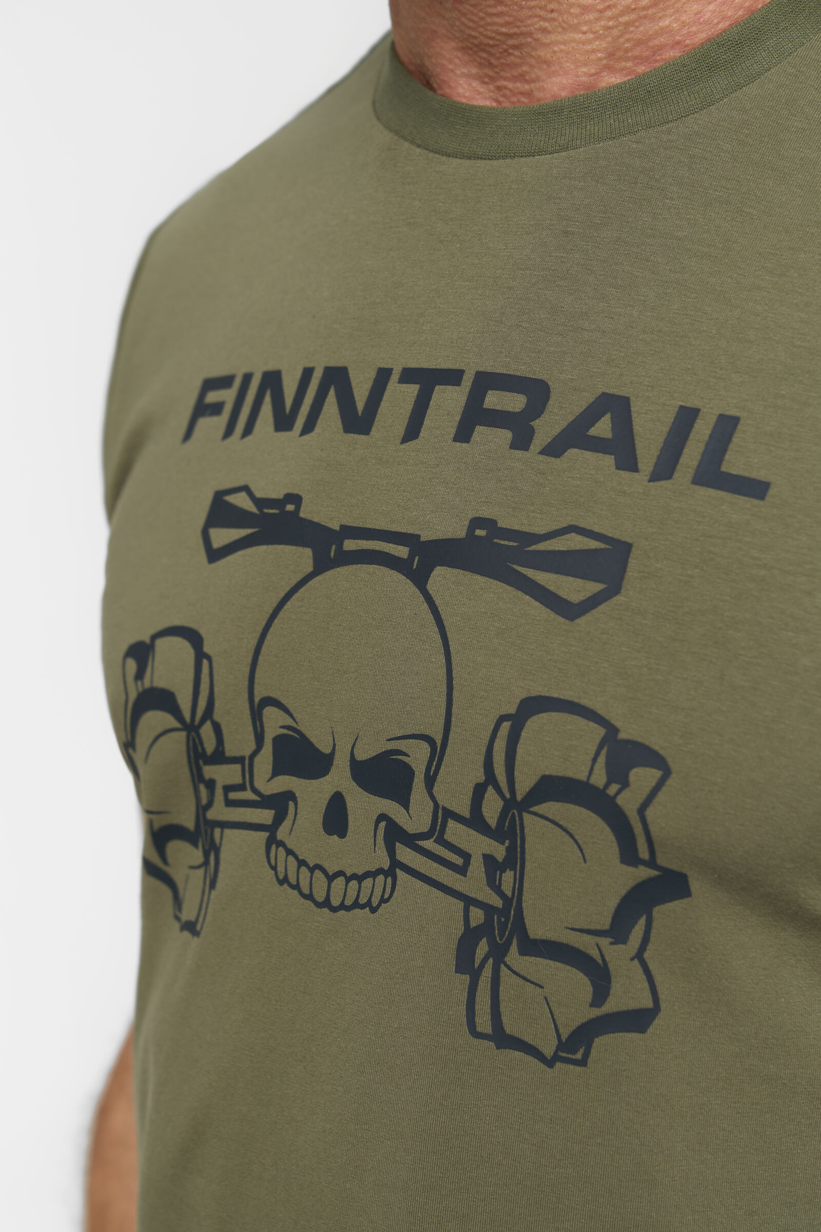 Finntrail T-shirt ATV skull Khaki XXL