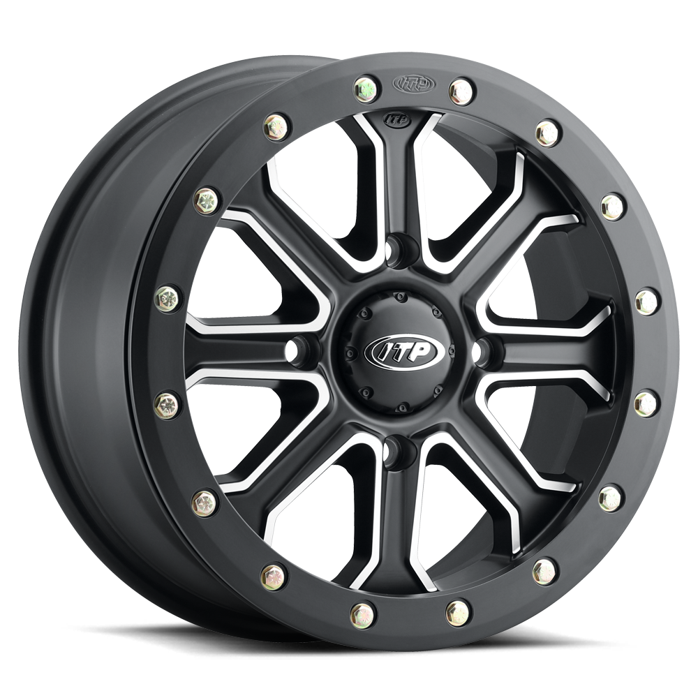 ITP INERTIA BEADLOCK, 14x7 (5+2) 4/136 (+30mm) Matte Black/Machined