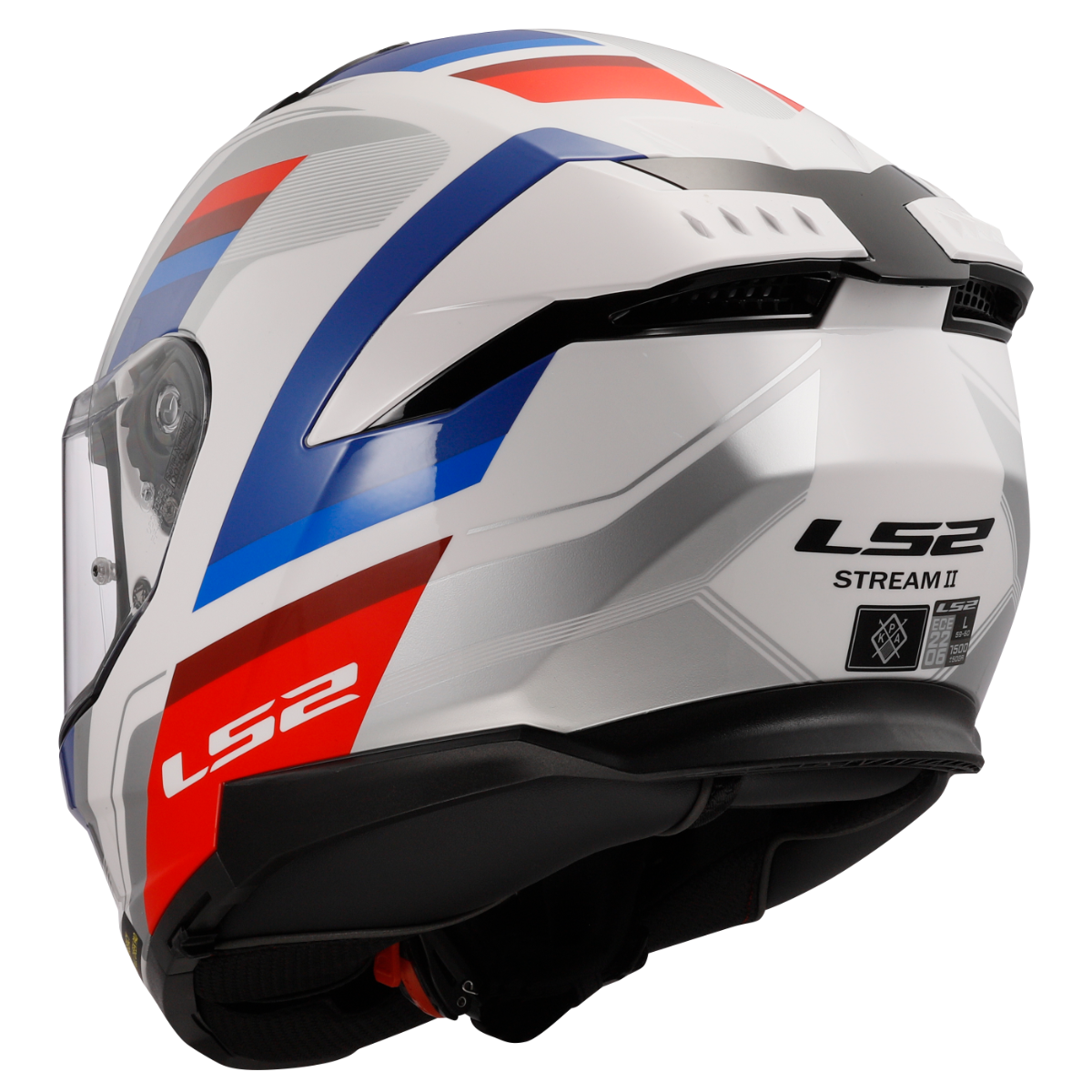LS2 FF808 STREAM II VINTAGE WHITE BLUE RED-06 S