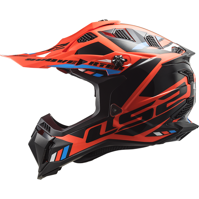 LS2 MX700 SUBVERTER STOMP FLUO ORANGE BLACK-06 M