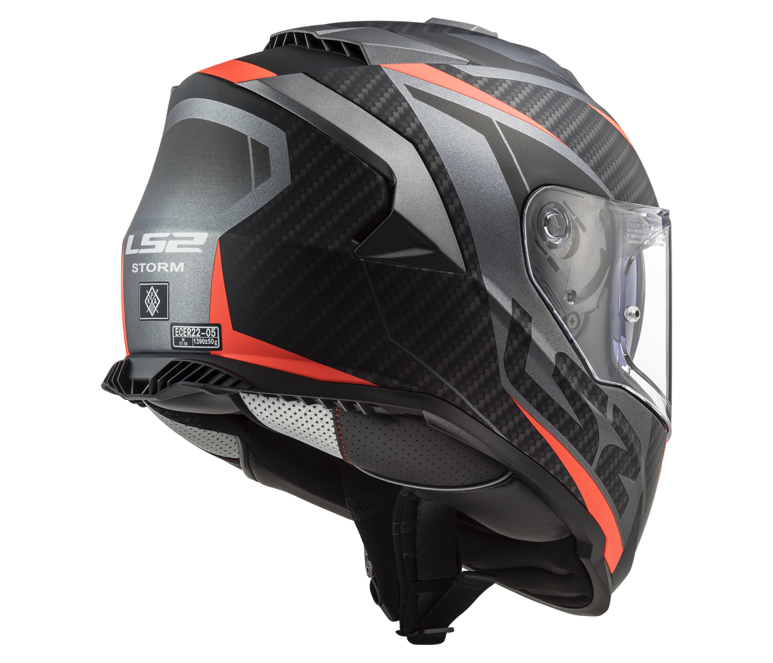 LS2 FF800 STORM II RACER M.TITANIUM ORANGE-06 XS