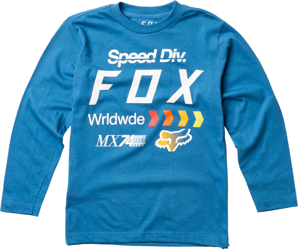 FOX Youth Murc Ls Tee, Dusty Blue, LFS