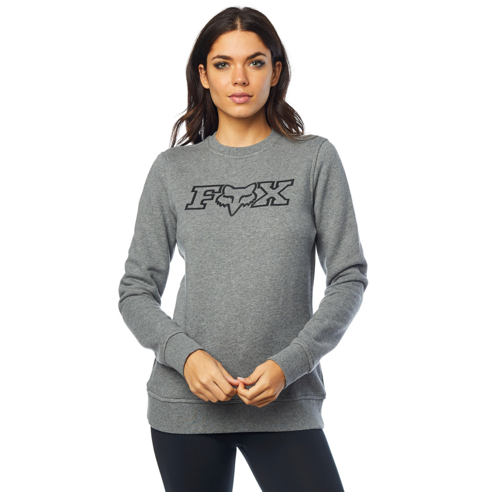 FOX Fheadx Crew Fleece, Heather Graphite, LFS