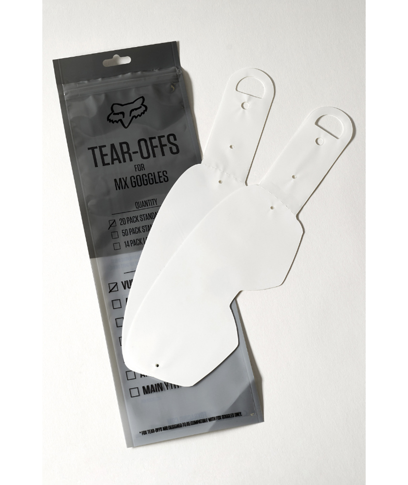 FOX Mx20 Airspace/Main Standard Roll Off Tear Off - 20Pk - OS, Clear MX24