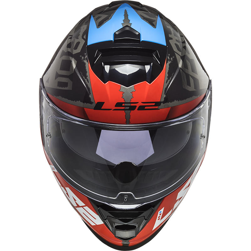 LS2 FF800 STORM SPRINTER BLACK RED TITANIUM L