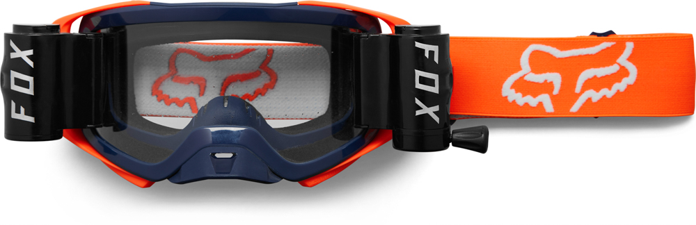 FOX Airspace Stray Roll Off Goggle  - OS, Blue/Orange MX23
