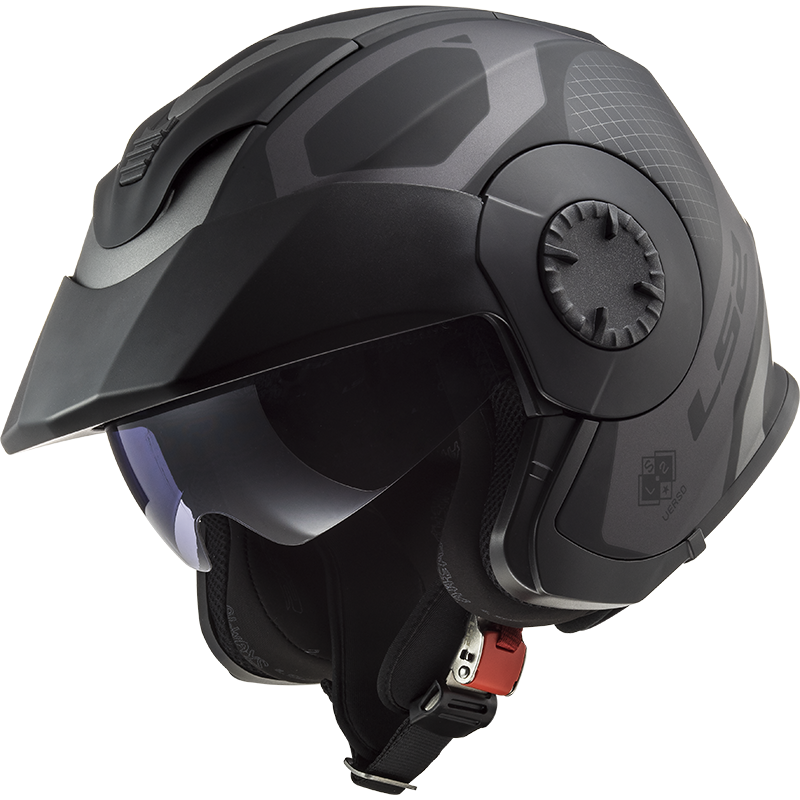 LS2 OF570 VERSO MARKER MATT BLACK TITANIUM XS