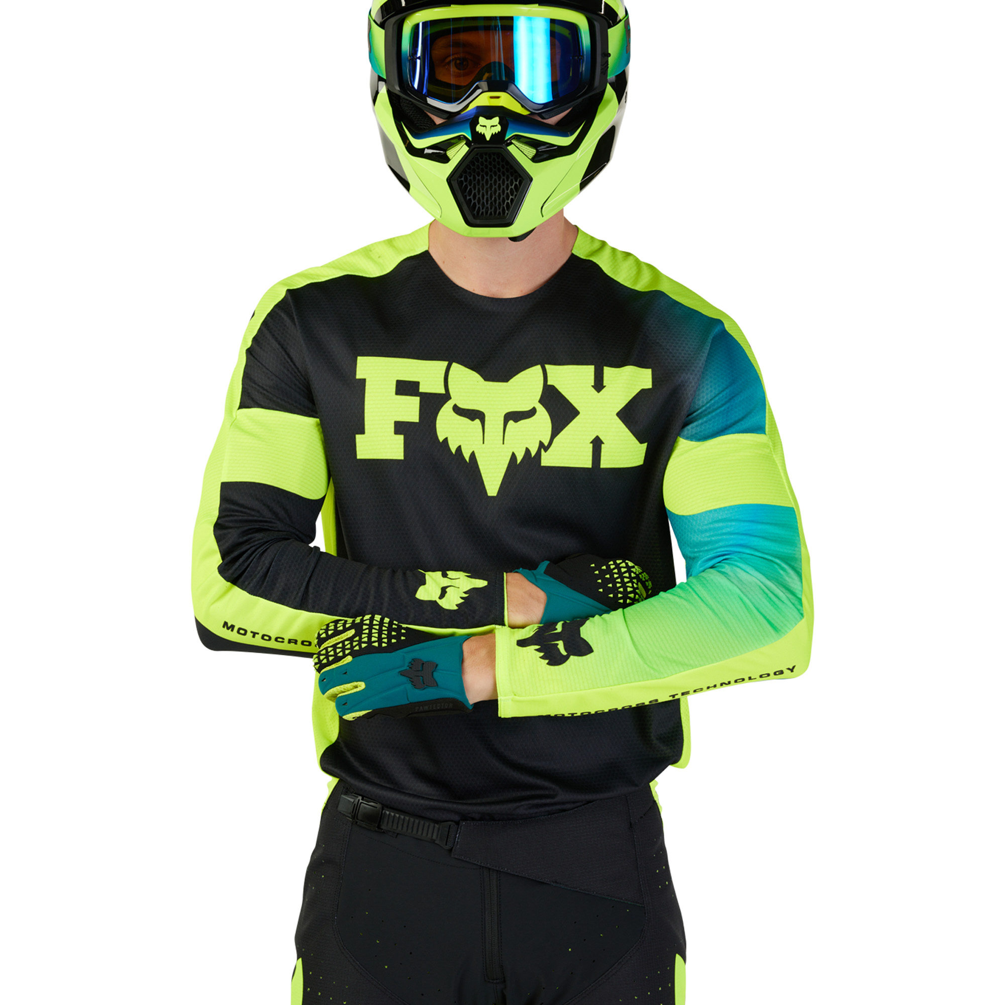 FOX 360 Streak Jersey - S, Black/Yellow MX24