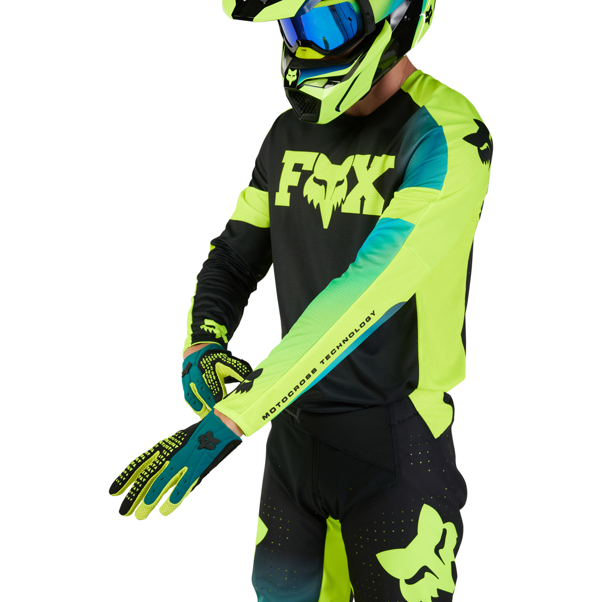 FOX 360 Streak Jersey - Black/Yellow MX24