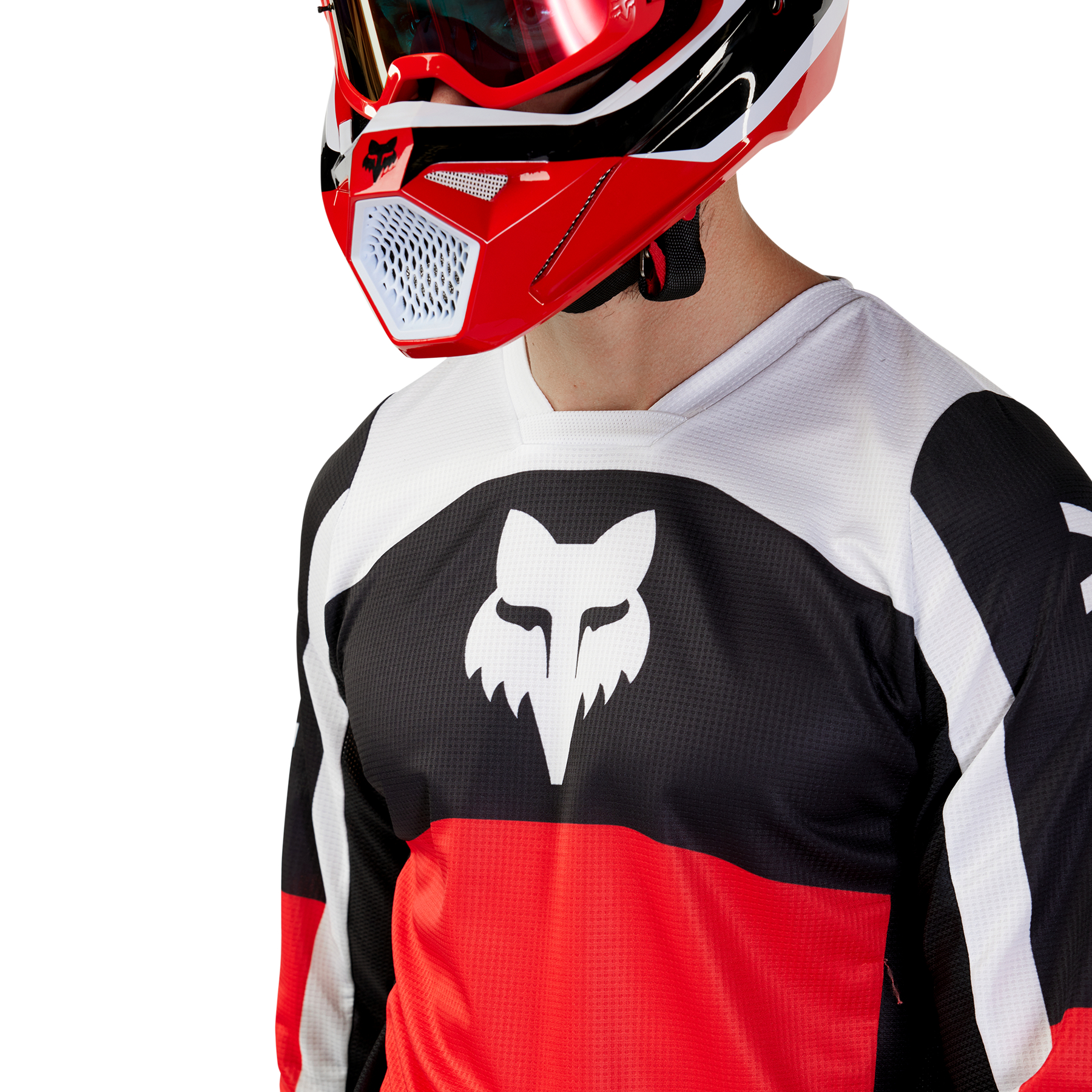 FOX 180 Nitro Jersey - Extd Sizes - M, Fluo RED MX24