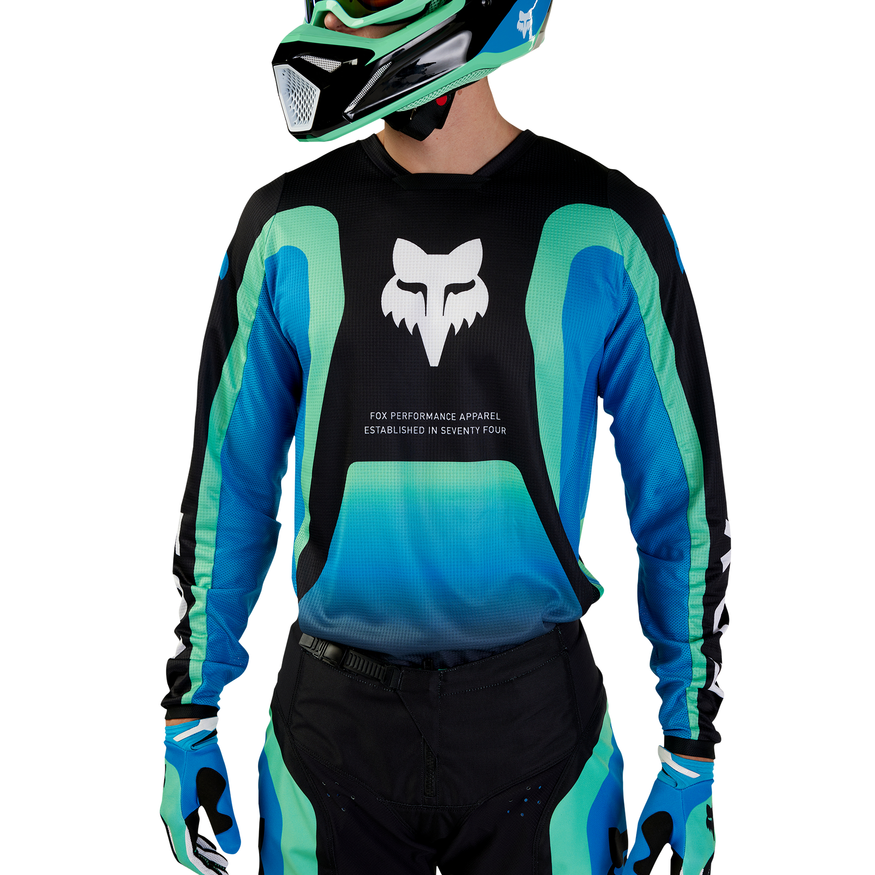 FOX 180 Ballast Jersey - Black/Blue MX24
