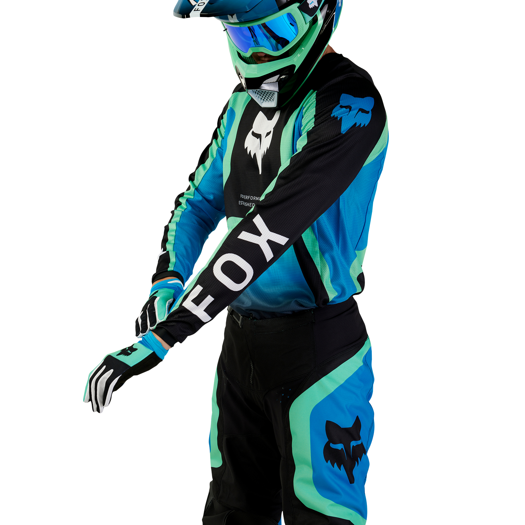 FOX 180 Ballast Jersey - Black/Blue MX24