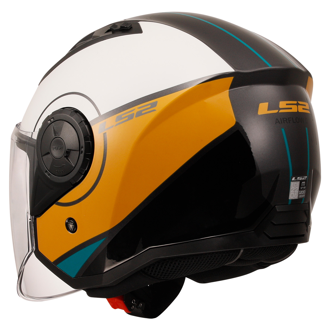 LS2 OF616 AIRFLOW II COVER WHITE BROWN-06 M