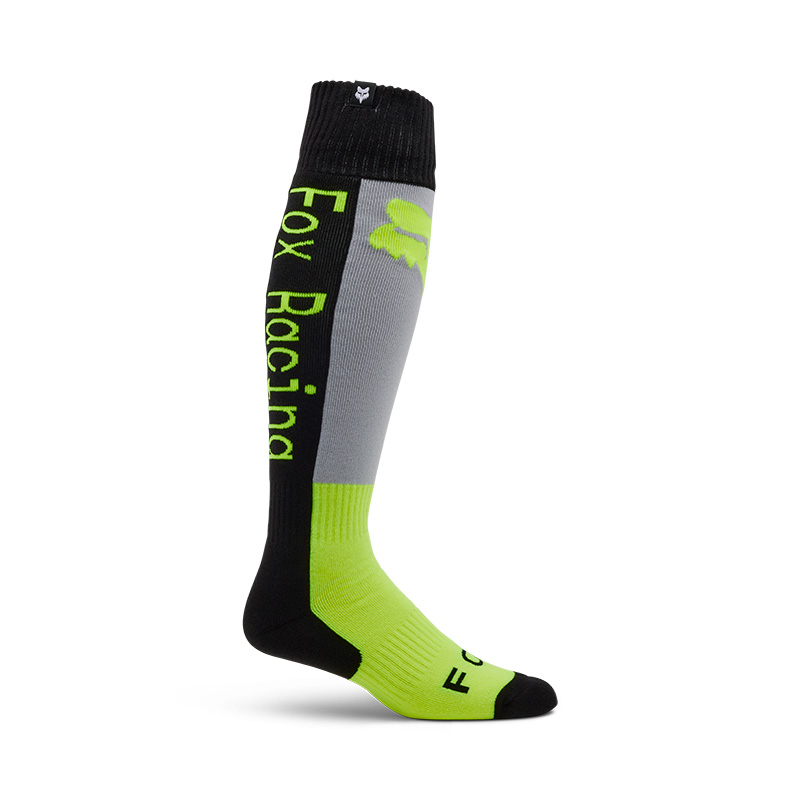FOX 180 Race Spec Sock Grey/Yellow L