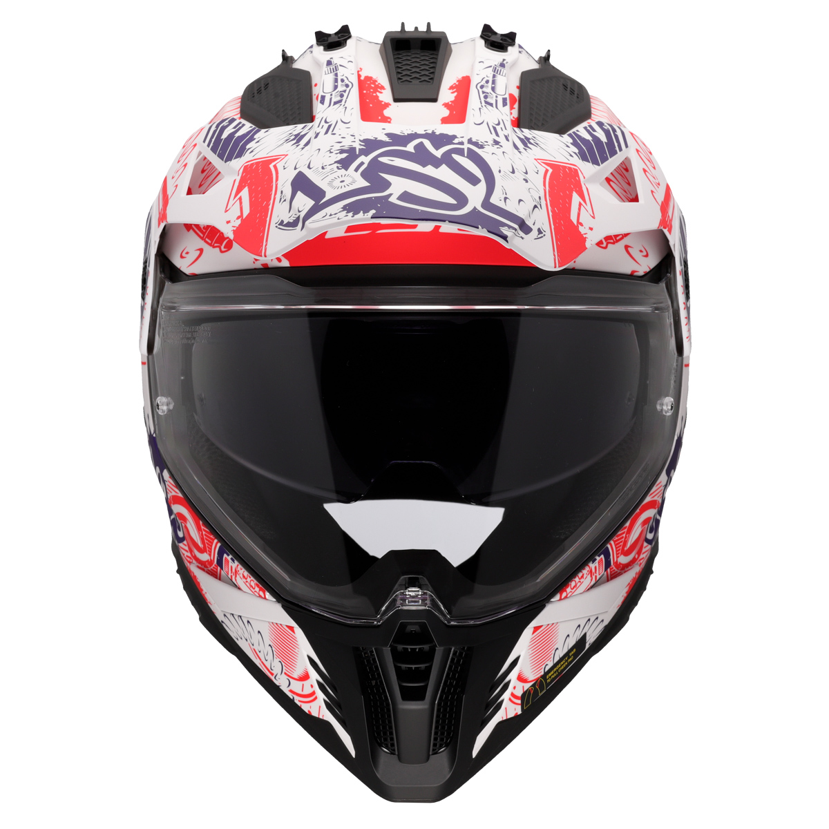 LS2 MX702 PIONEER II FANTASY WHITE RED BLUE-06 S
