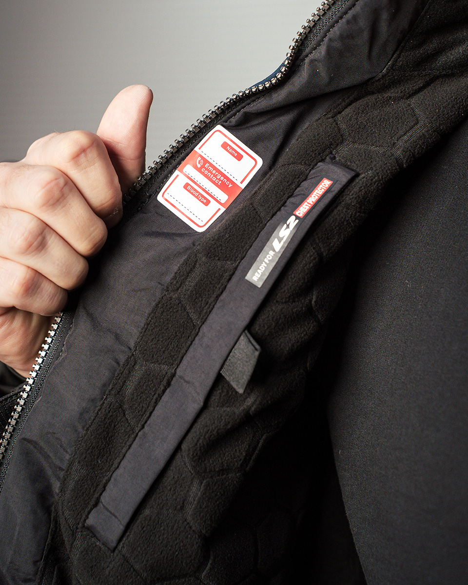 LS2 ZIRCONIUM MAN JACKET BLUE BLACK H-V YELLOW 4XL