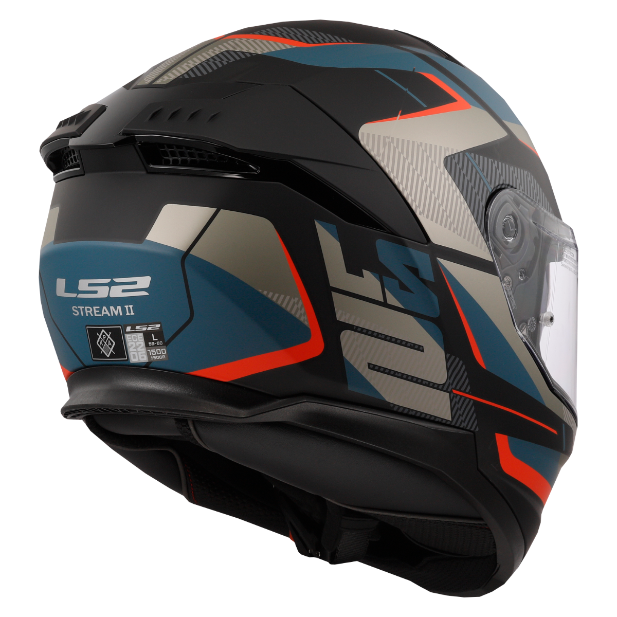 LS2 FF808 STREAM II ROAD M.BLACK BLUE-06 XL
