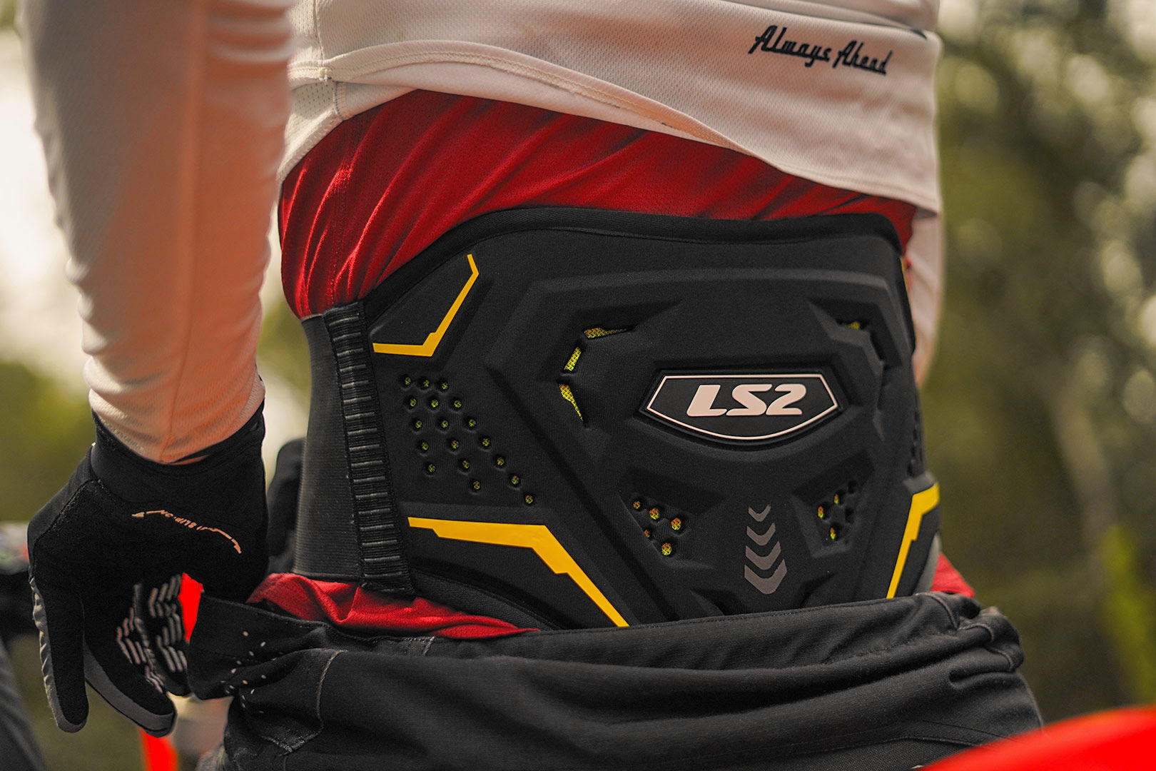 LS2 KOKU KIDNEY BELT BLACK H-V YELLOW M-L