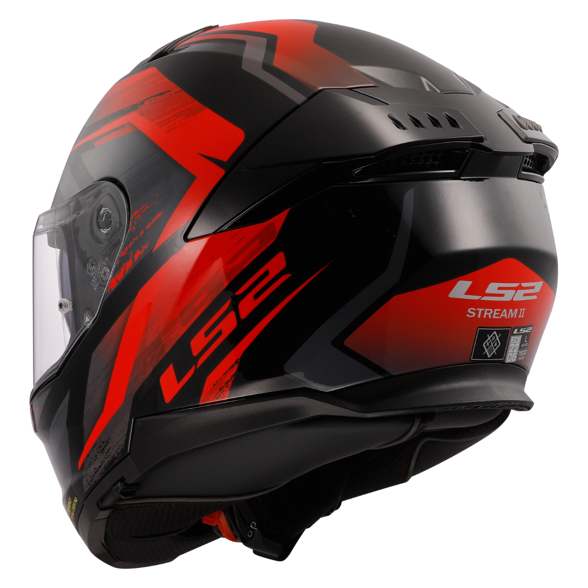 LS2 FF808 STREAM II FURY BLACK RED-06 XXL