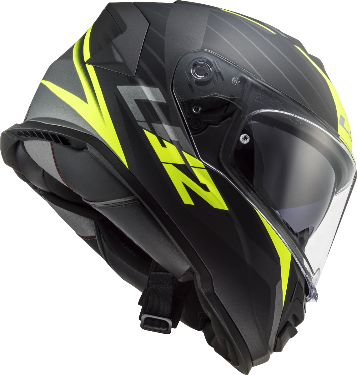 LS2 FF800 STORM II NERVE M.BLACK H-V YELLOW-06 M