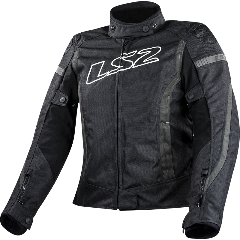 LS2 GATE LADY JACKET BLACK DARK GREY XS
