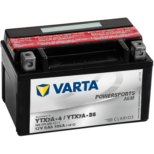 Varta 12V/6Ah - moto LF (YTX7A-4/YTX7A-BS)