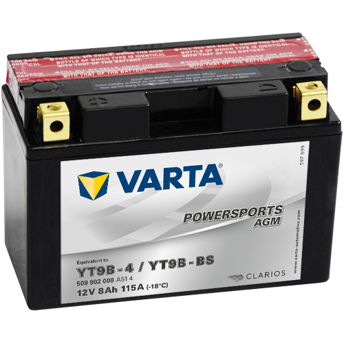Varta 12V/8Ah - moto LF (YT9B-4/YT9B-BS)