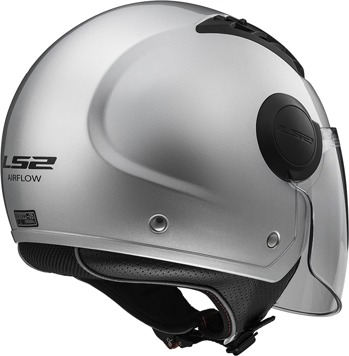 LS2 OF562 AIRFLOW GLOSS SILVER LONG XS