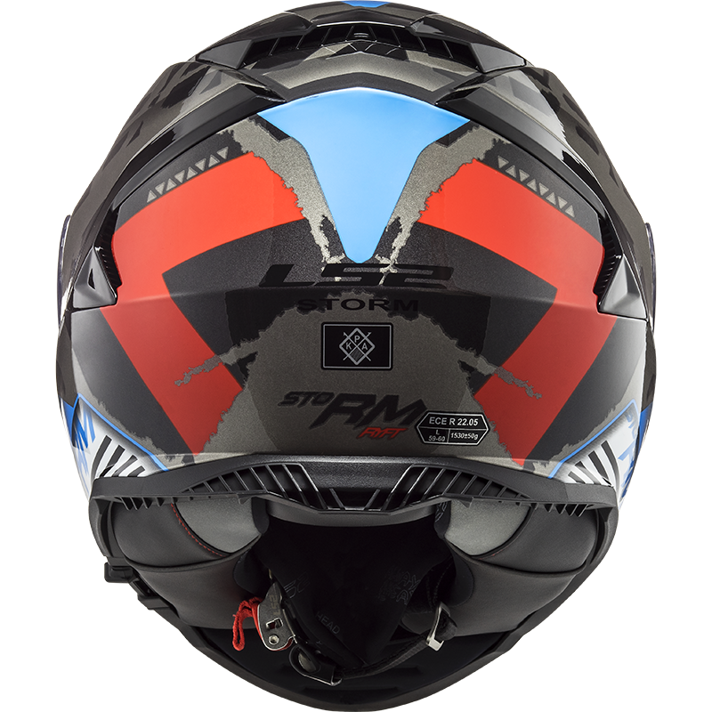 LS2 FF800 STORM SPRINTER BLACK RED TITANIUM L
