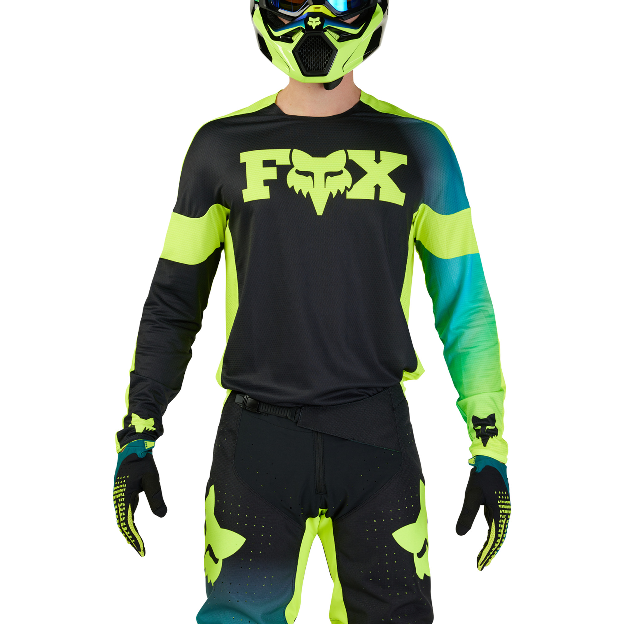 FOX 360 Streak Jersey - L, Black/Yellow MX24