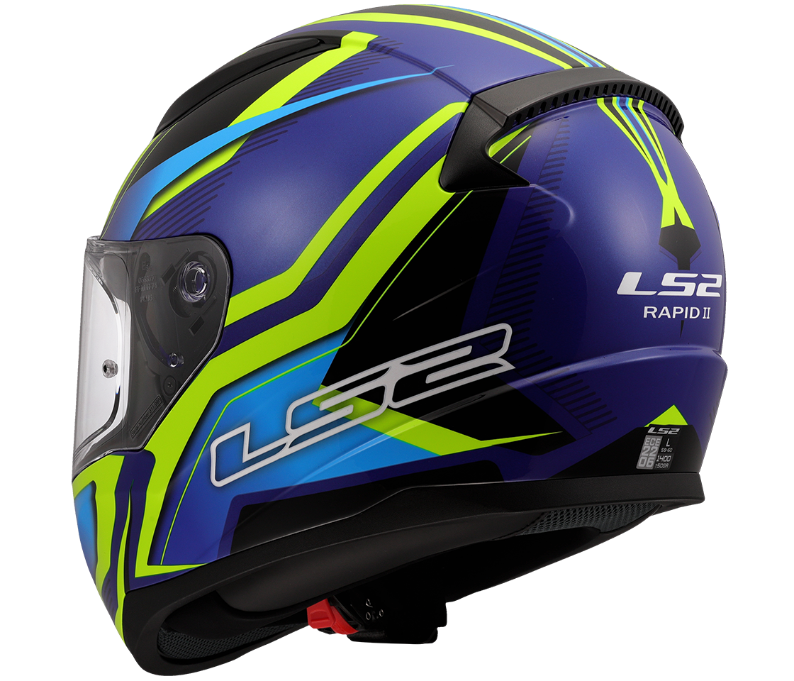 LS2 FF353 RAPID II FLITZ H-VIS YELLOW BLUE-06 XXL