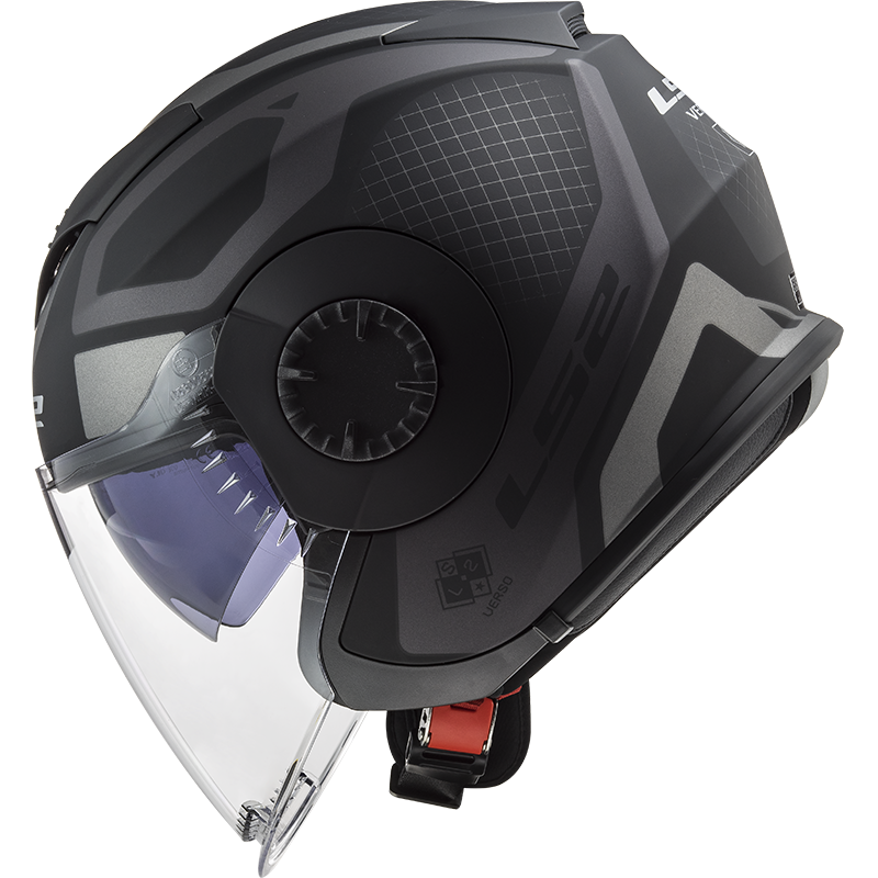 LS2 OF570 VERSO MARKER MATT BLACK TITANIUM XS