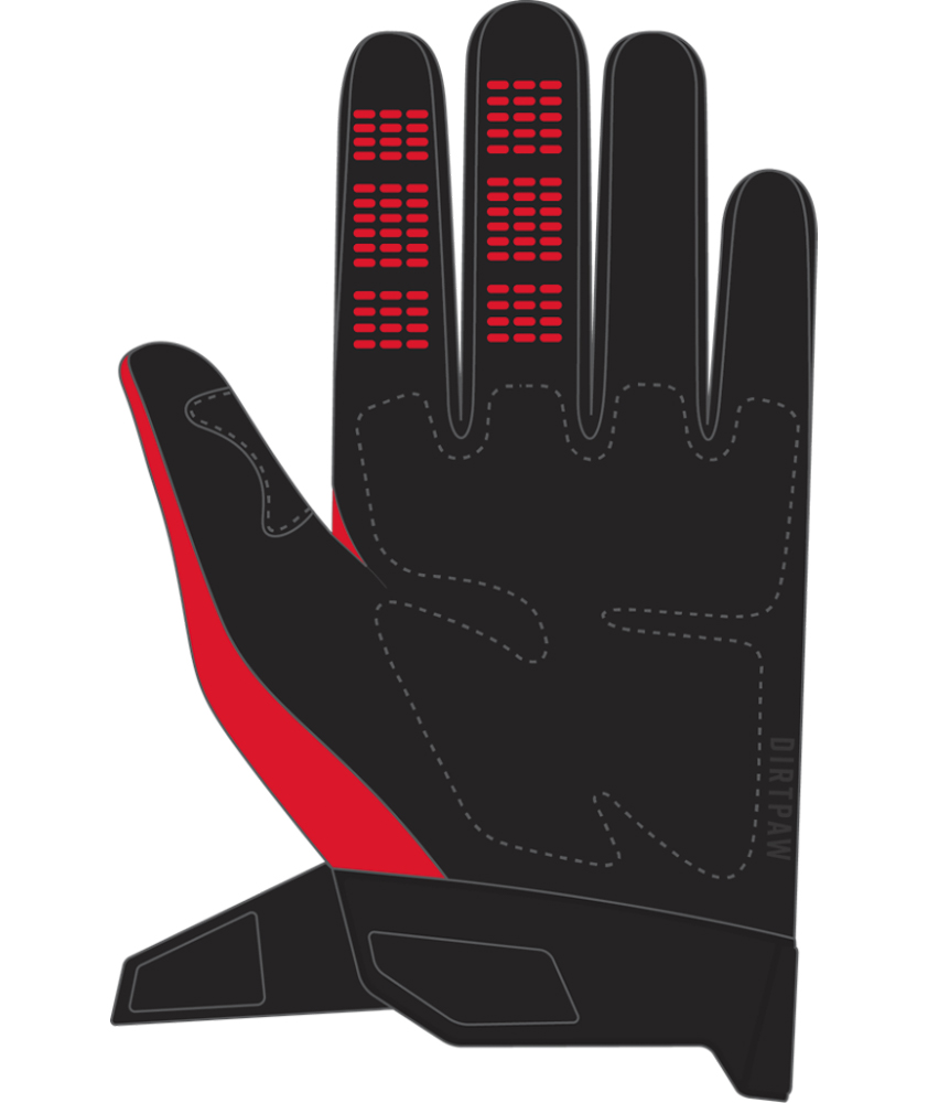 FOX Dirtpaw Glove - L, Fluo RED MX24