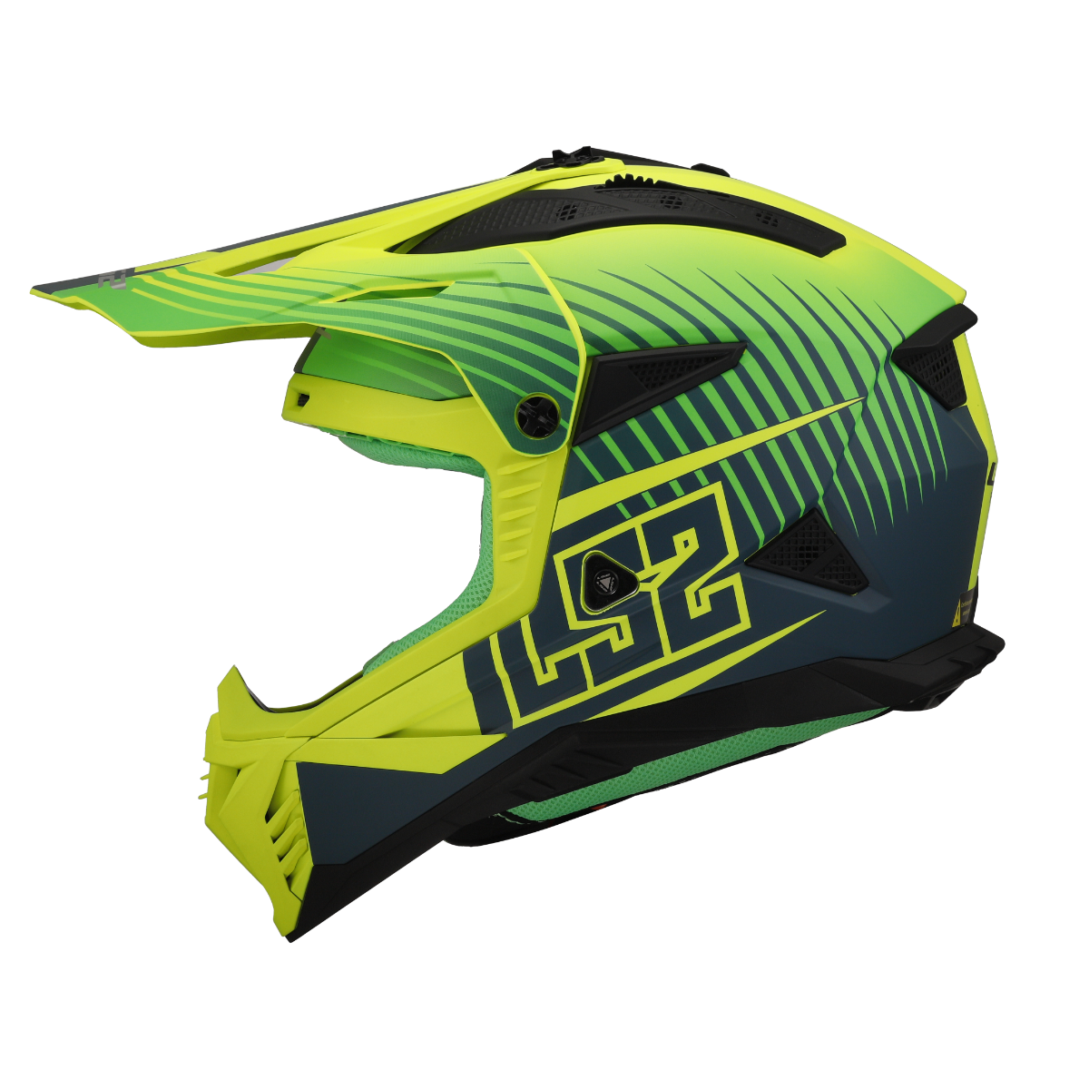LS2 MX708 FAST II DUCK M.H-V GREEN H-V YELL.-06 XS