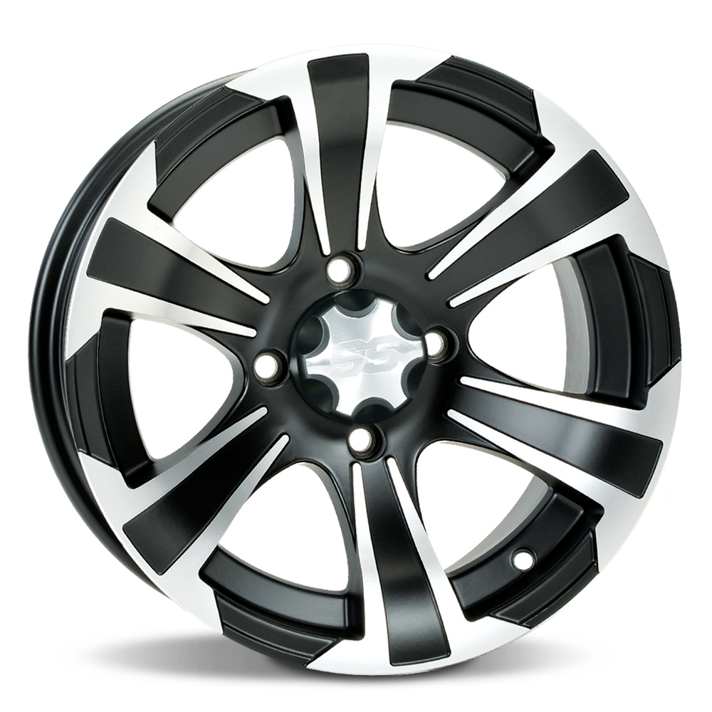 ITP SS312, 14x8 (5+3) Matte Black w/ Machined 4/156