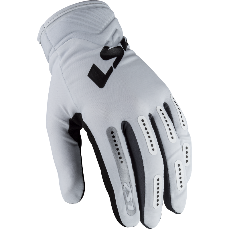 LS2 BEND MAN GLOVES WHITE GREY L
