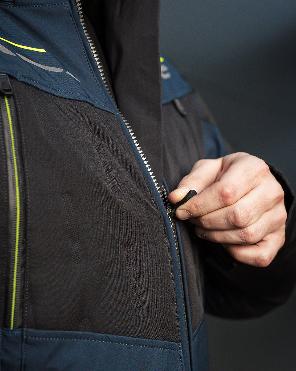 LS2 ZIRCONIUM MAN JACKET BLUE BLACK H-V YELLOW M