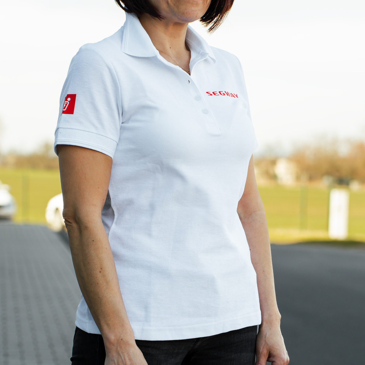 SEGWAY POWERSPORTS White Women Polo T-shirt S