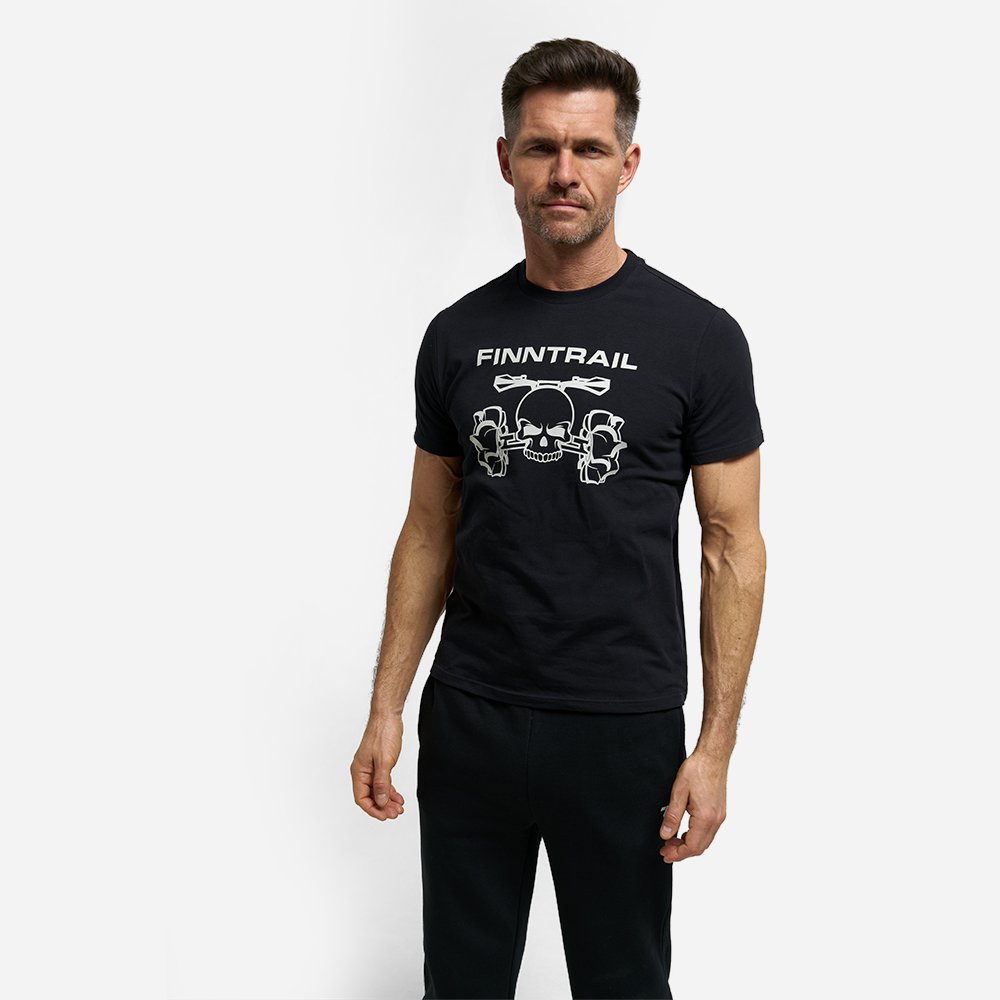 Finntrail T-shirt ATV skull Black S