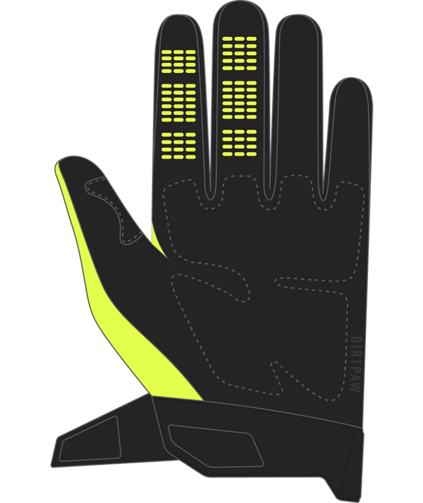 FOX Dirtpaw Glove - M, Fluo Yellow MX24