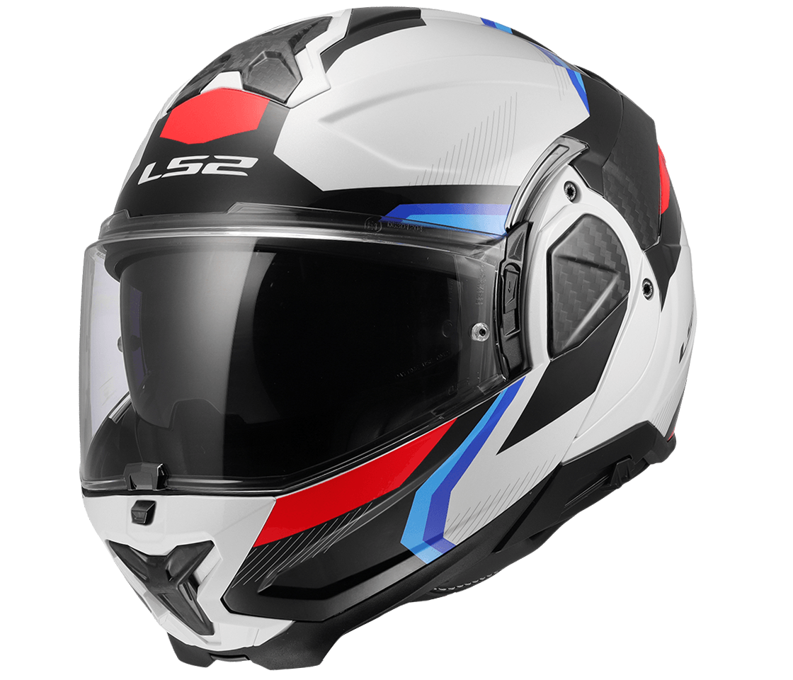 LS2 FF910 ADVANT II TRIPLE WHITE BLUE RED L
